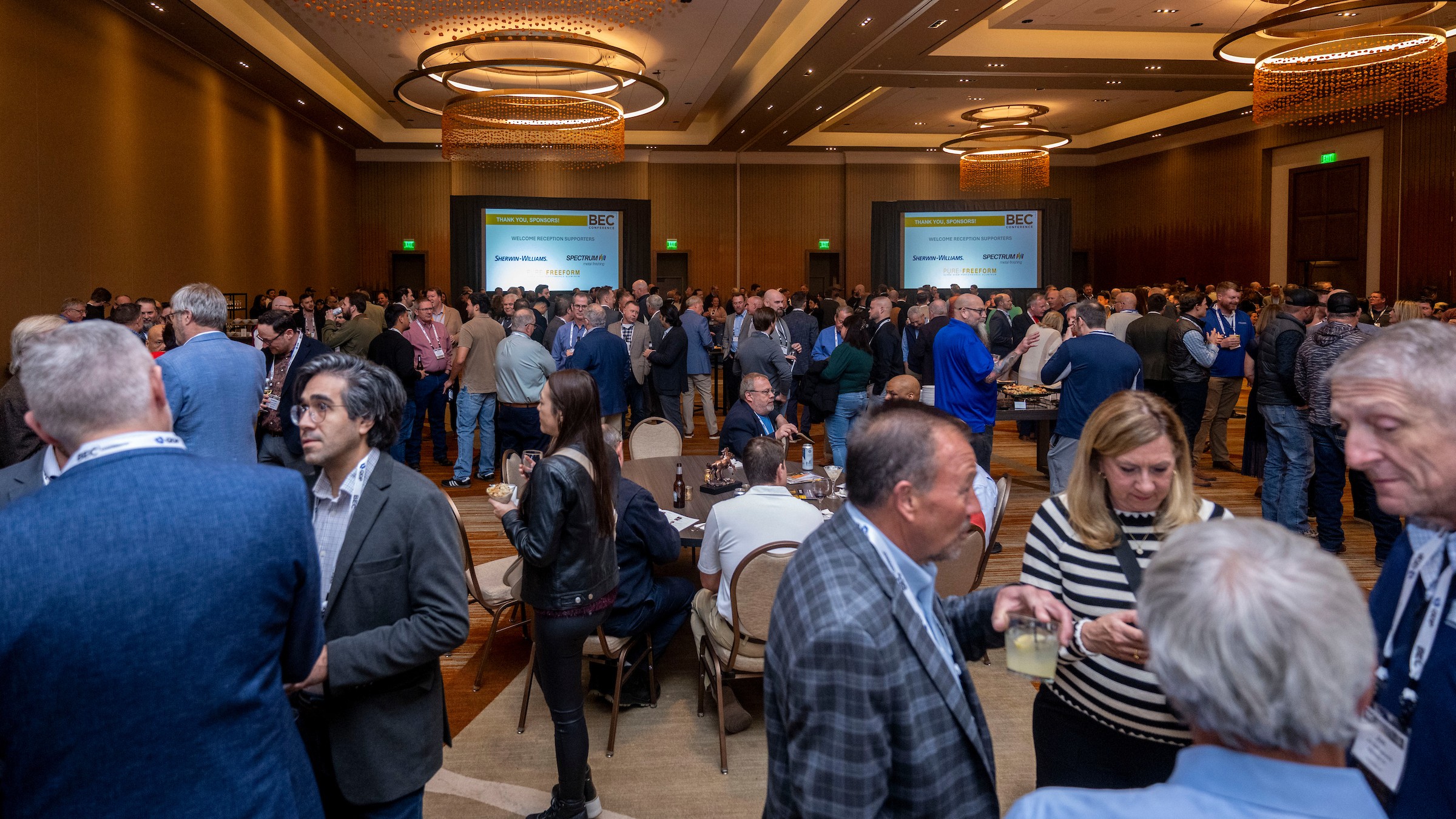Attendees networking at the BEC Conference 2025 welcome reception