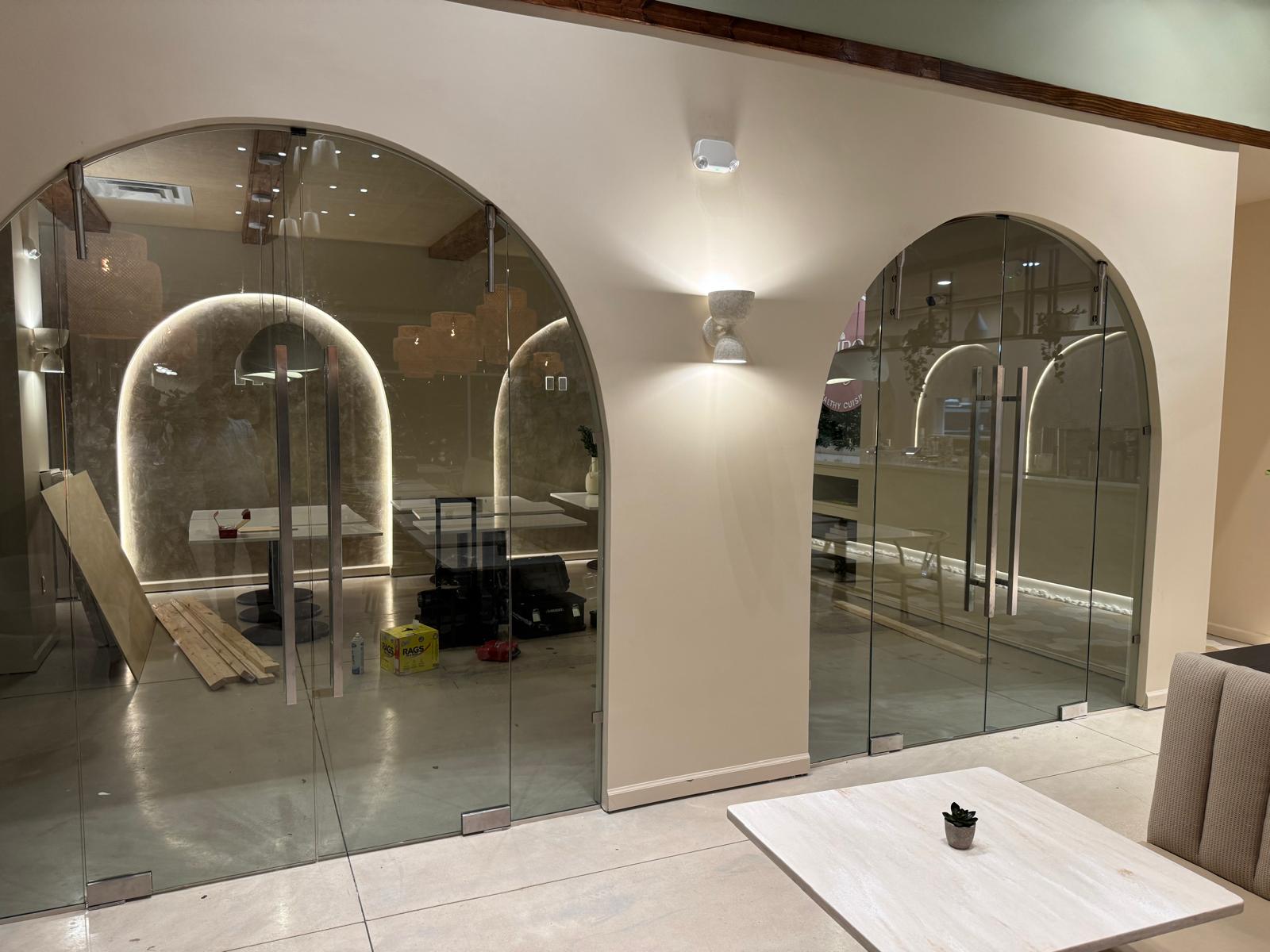 glass restaurant entrance