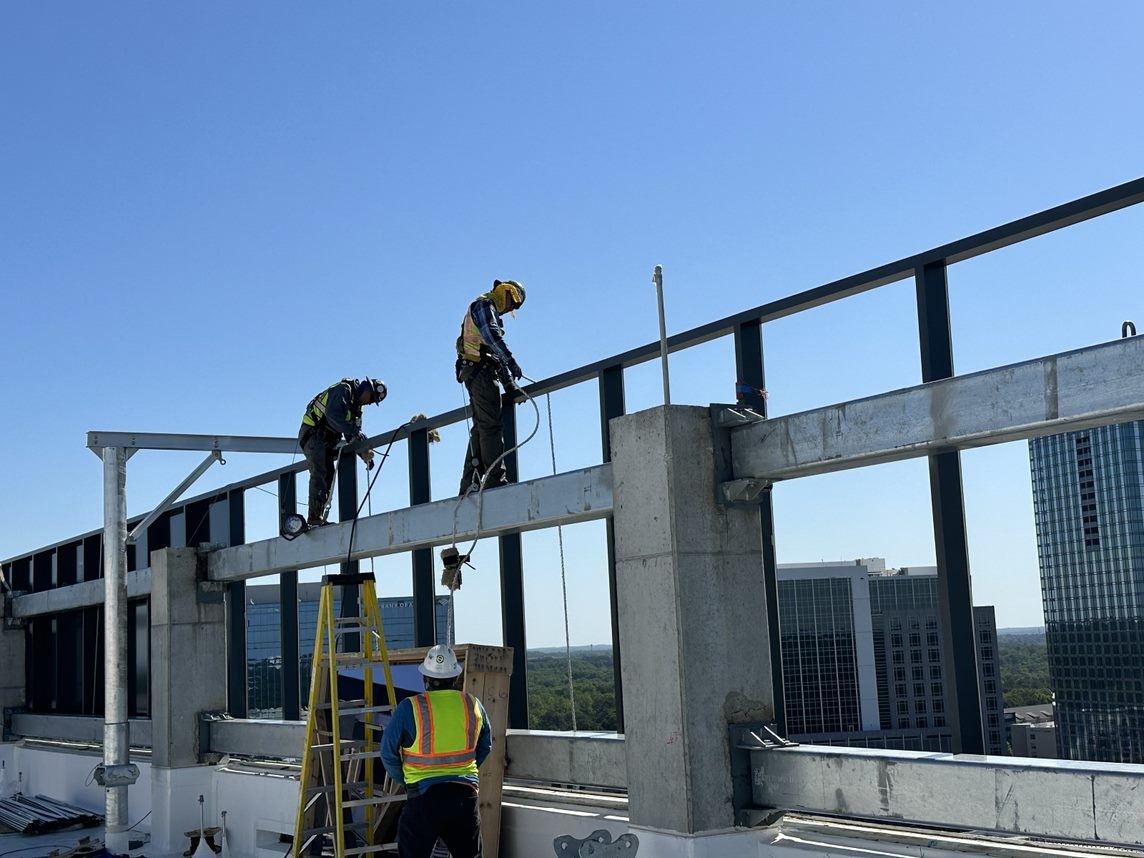 glaziers at jobsite