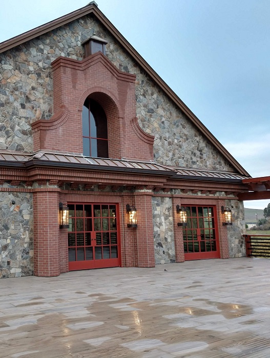 barn gable end with glass updates