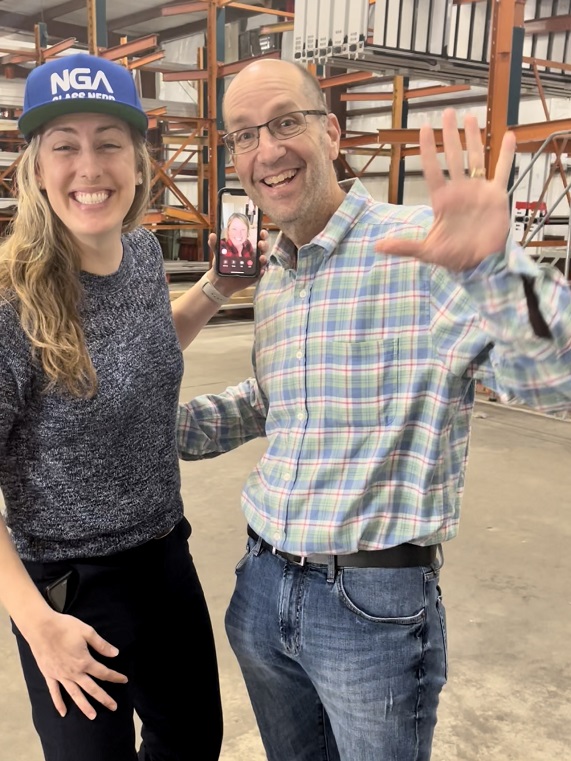 Ashley Klein and Max Perilstein at jobsite