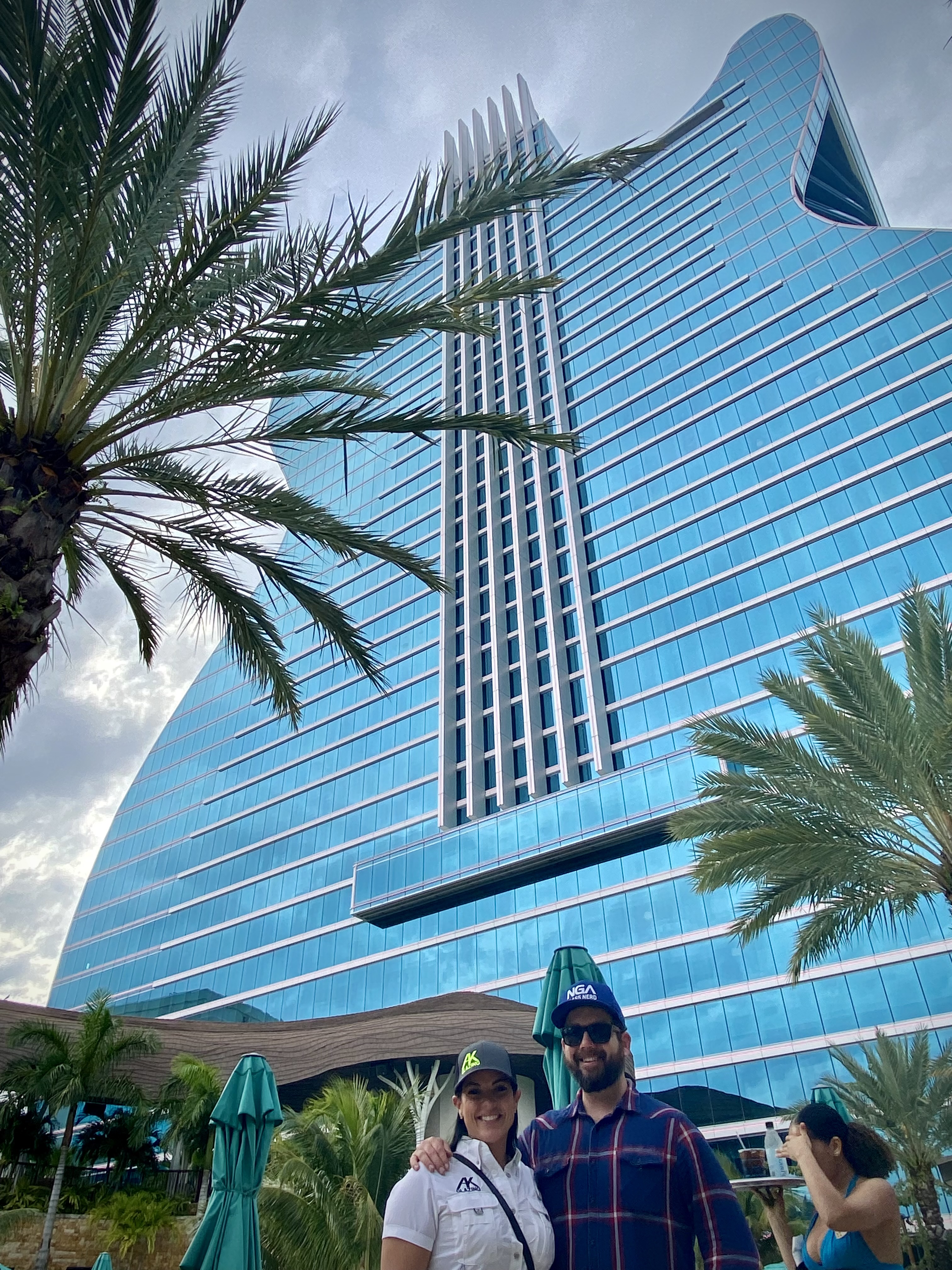 glass building facade that resembles guitar