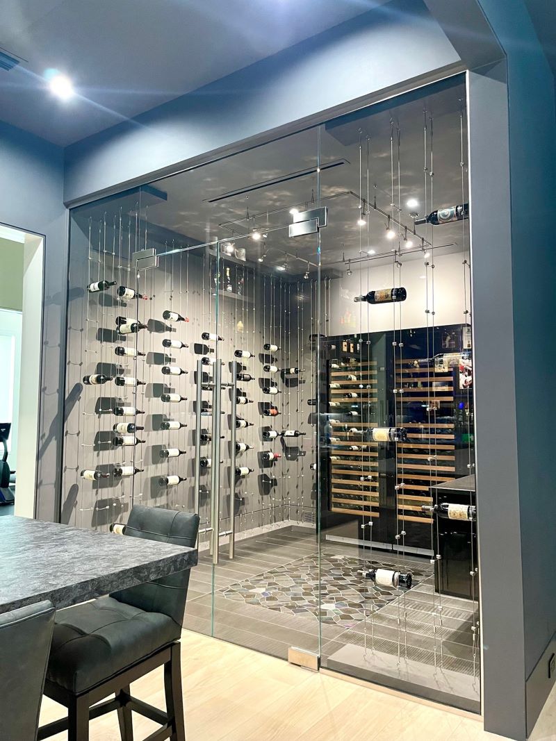 glass wine cellar