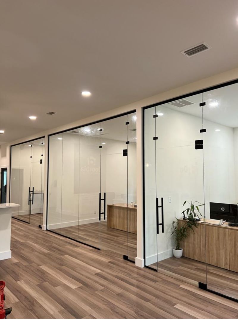 glass interior walls