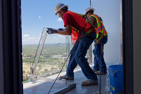 Glaziers at work