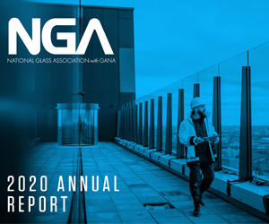 graphic of the annual report cover showing a male construction worker walking through a construction site