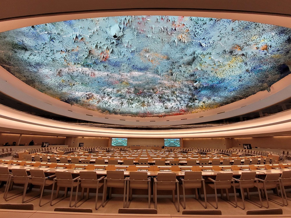 interior of Opening Ceremony building in Switzerland