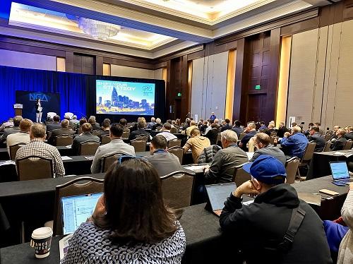 Nicole Harris addresses a full room of GPAD attendees