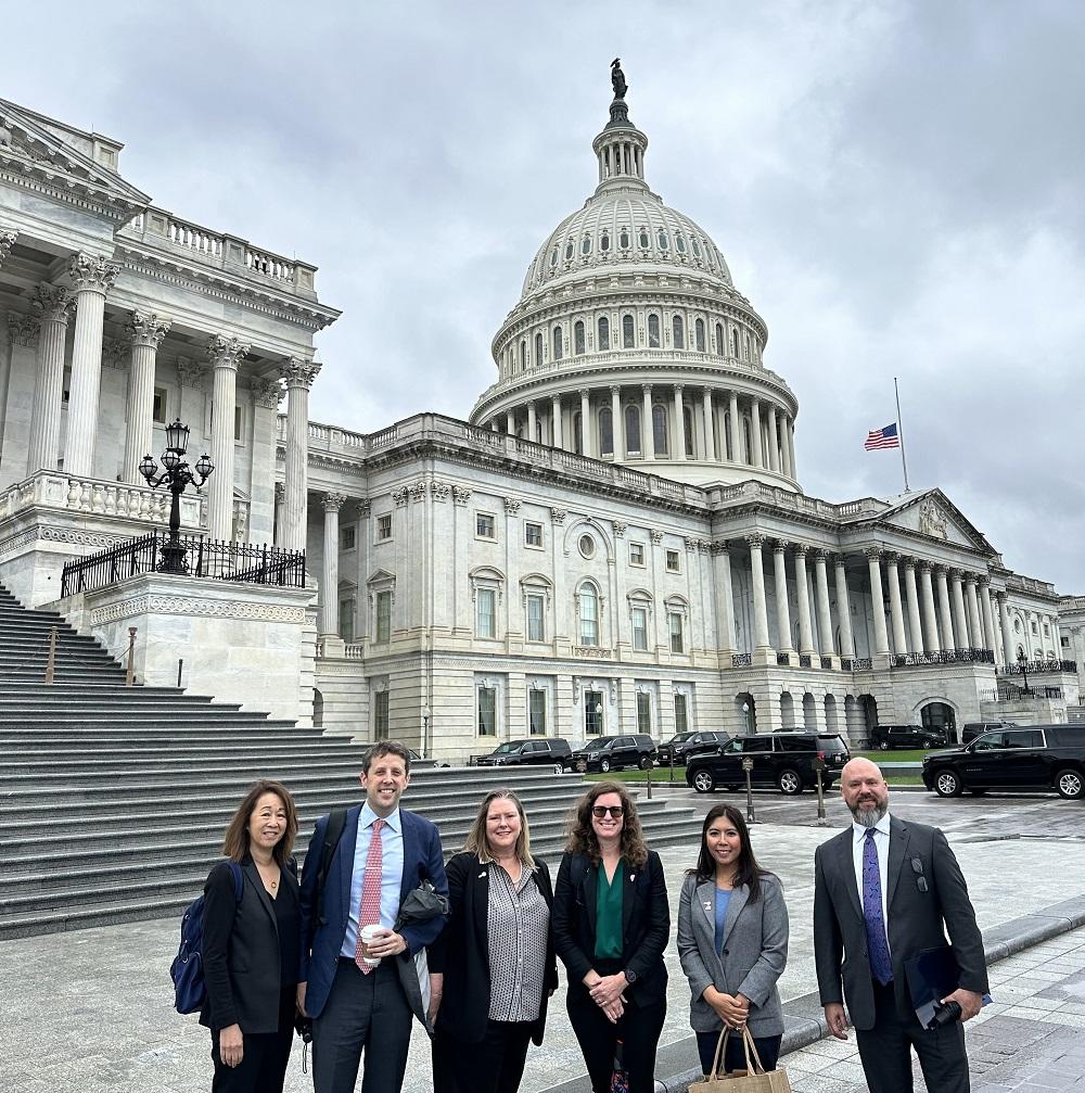 Advocacy Days attendees stand in front of US Capitol